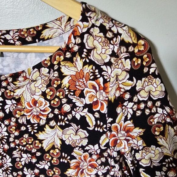 EUC J. JILL FLORAL 3/4 SLEEVES SOFT BABY DOLL DRESS SIZE SMALL WOMENS - Picture 6 of 16